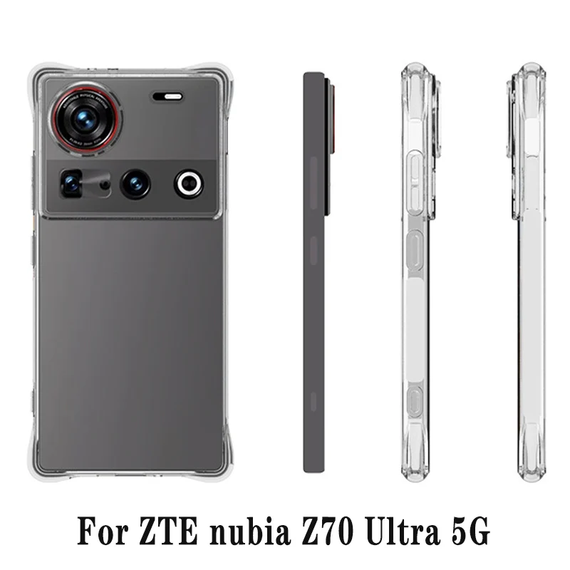 ZTE Nubia Z70 Ultra NX733J NX736J Case Air Cushion Shockproof Airbag Clear Silicone TPU Back Cover Phone Case for Nubia Z70Ultra