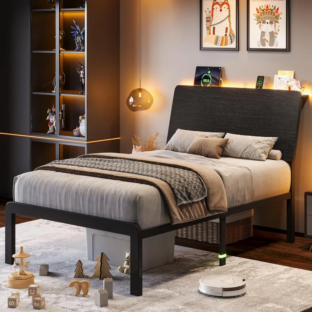 Twin Bed Frame With…