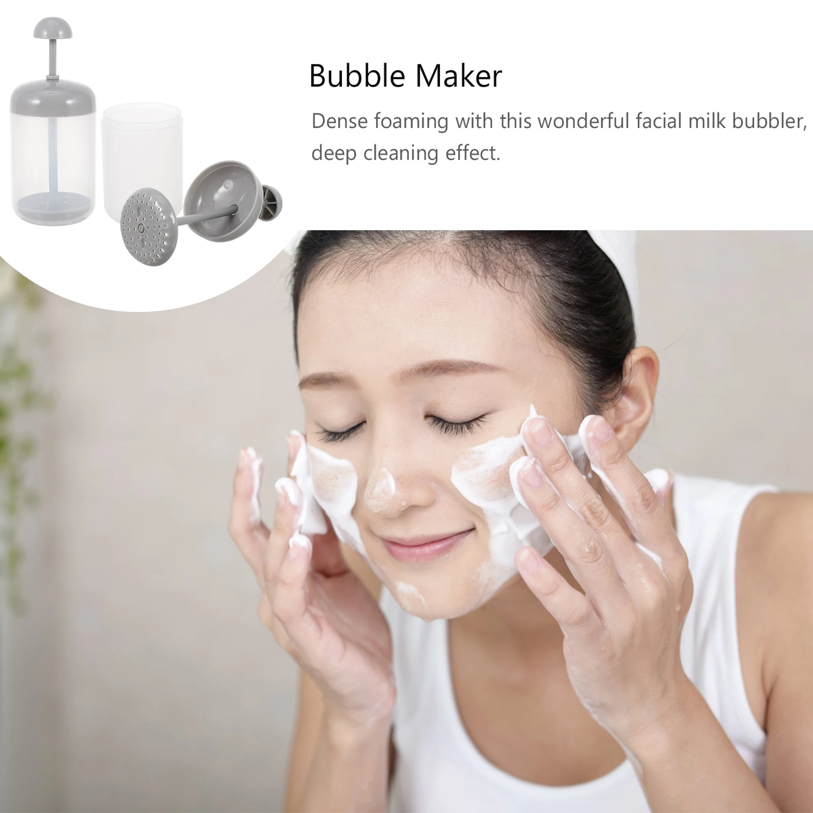 

2pcs Face Wash Foaming Cup Bubbler Foam Maker Skincare Tool Facial Cleanser Shampoo Dispenser Portable Shower Gel Soap Bottle