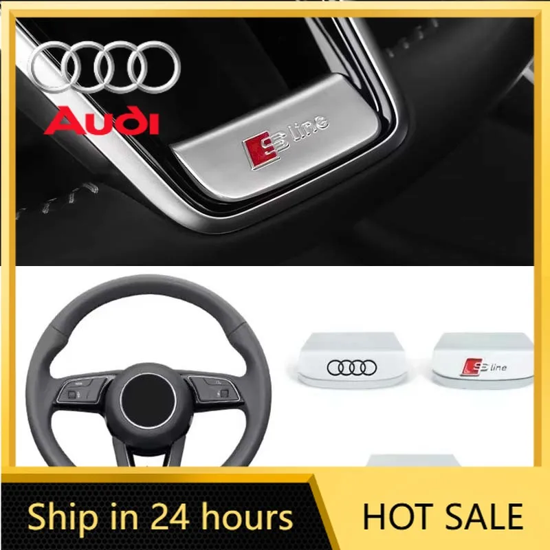 

Наклейка на руль автомобиля 3D из алюминиевого сплава с логотипом S-Line для Audi A3 A4 A5, аксессуары для интерьера, хит продаж 2026 года