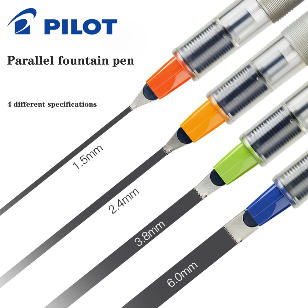 Pilot Parallel Fountain Pen FP3-SS Arabic Calligraphy Pen Design Gothic Font Fancy 1.5/2.4/3.8/6.0mm Fountain Pen Ink Stationery