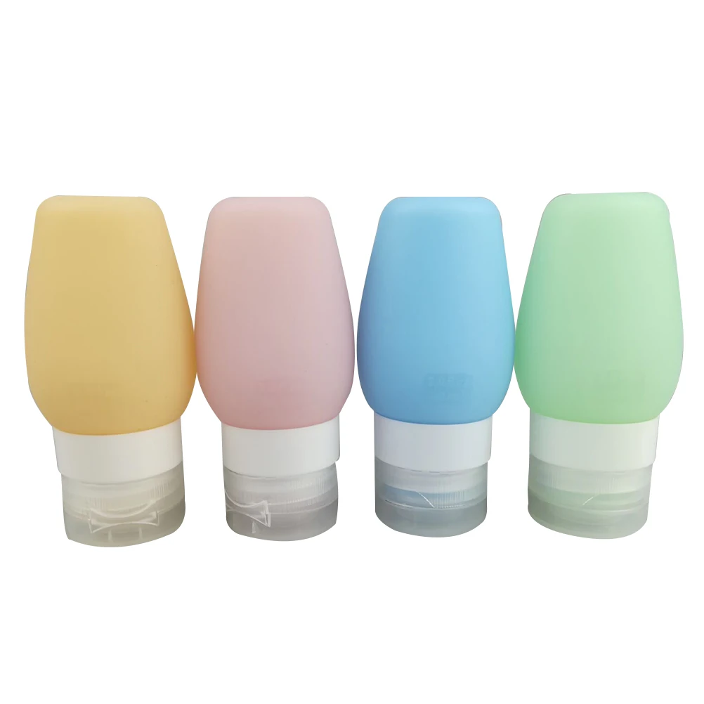

60ml Travel Bottles Set Shampoo Conditioner Holder Portable Leak Proof Silicone Tubes Lotion Body Wash Gym Packing