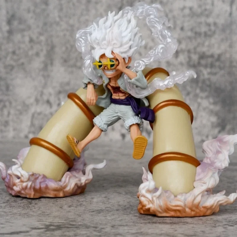 One Piece Figures Gk Sun God Nika Luffy Pvc White Hair Anime Figurka Kolekcja lalek Ozdoba Ręcznie robiony model Dekoracja zabawka prezent