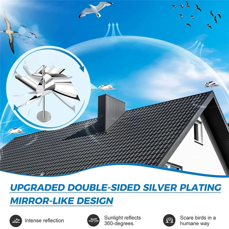 ABMH-Bird Deterrents Reflective Bird Scare Discs Protect Your Gardens Pigeons Away From House