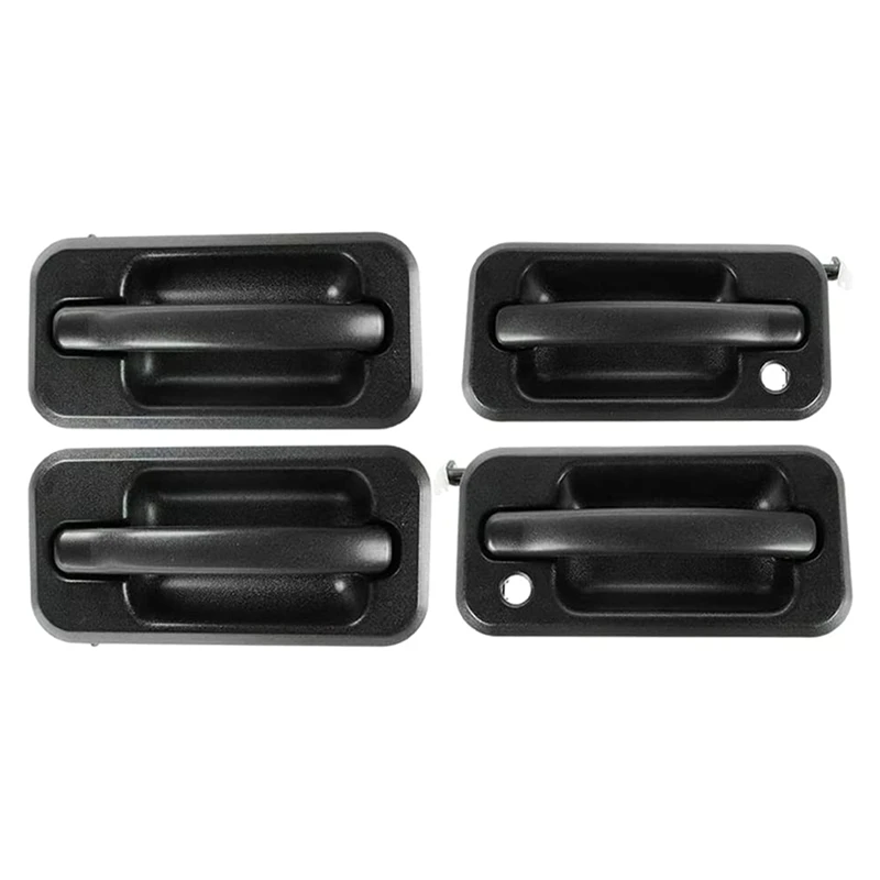 4Pcs Exterior Outside Door Handle Set Auto Parts For 2003-2009 Hummer H2 Black Textured 131609870457 15104792 10360326