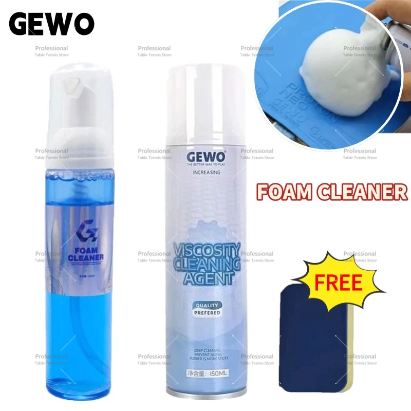 

GEWO 120/150ML Table Tennis Rubber Cleaner Foam Reviver Liquid Ping Pong Bat Clean Care Conditioner for Sports & Fitness