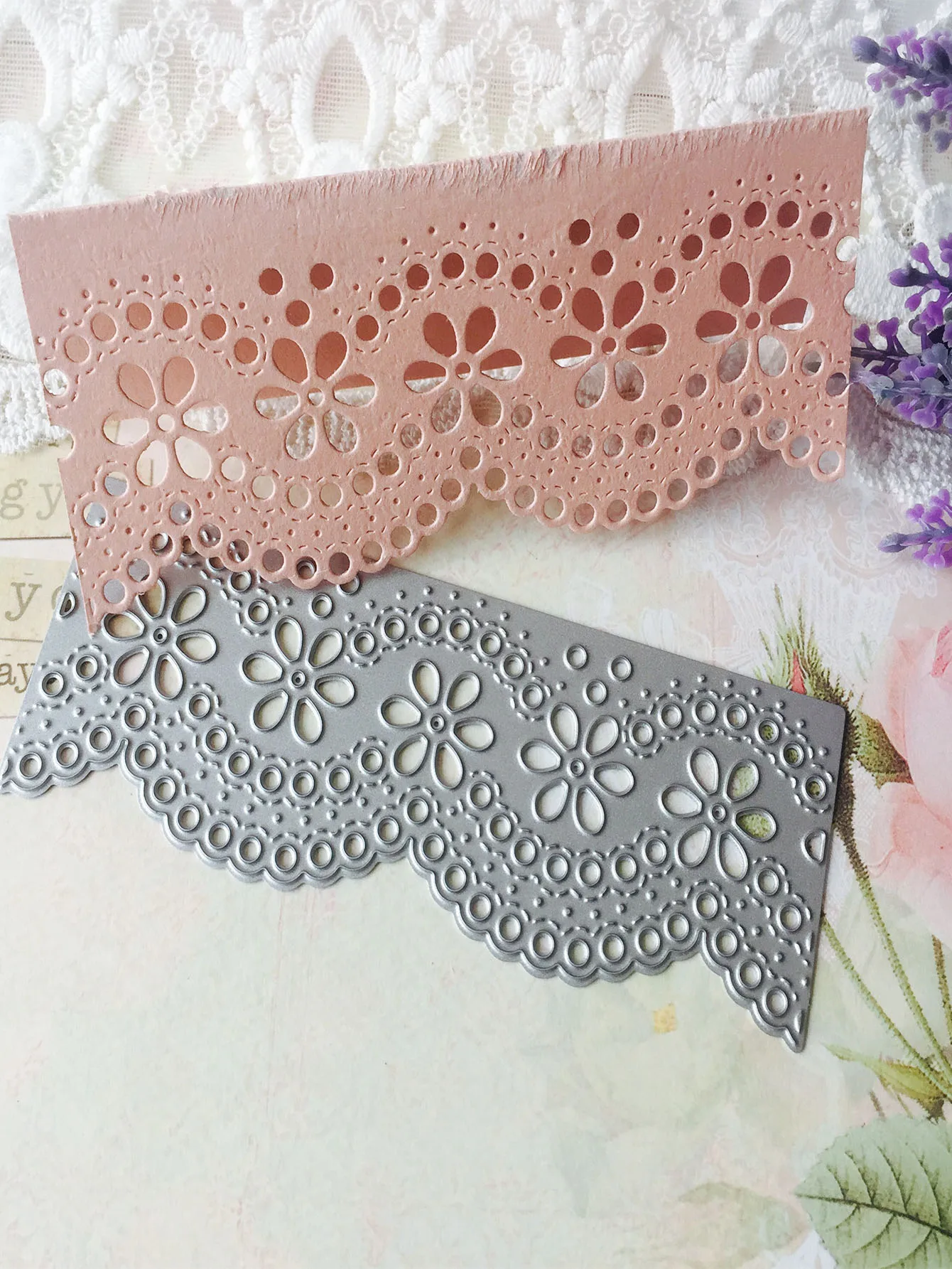 Lace Greeting Card Decoration Cutting Dies for Scrapbooking Die Cuts Stencils Template Making Embossing Paper Craft DIY