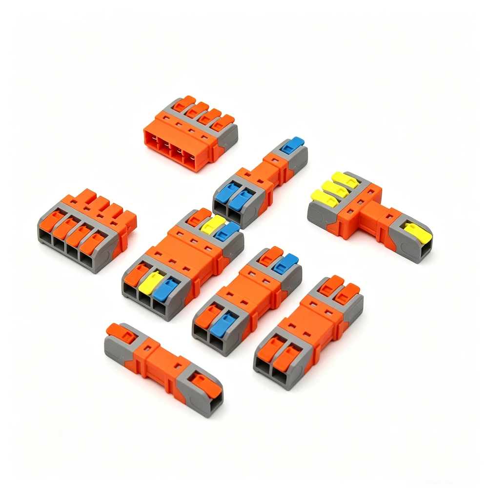 5/10PCS Fast Wire Connector Plug In Type Lever Docking Electrician Household Wiring Cable Spliceable Universal Terminals Blocks