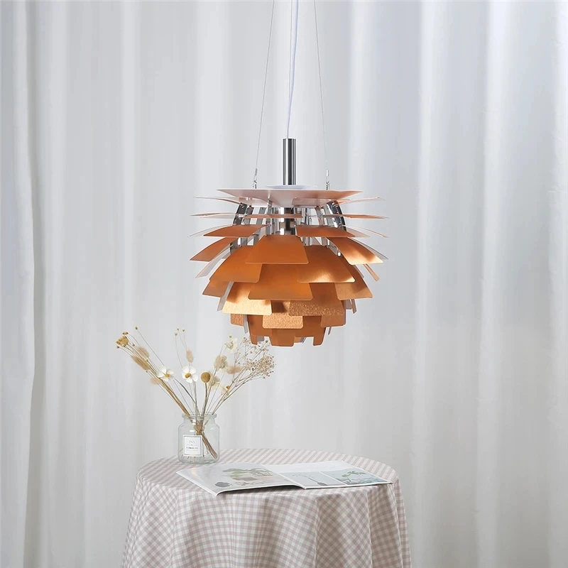 Modern LED Pinecone Pendant Lights Louis Design Chandelier Aluminum Hanging Lamp Artichoke Suspension for Living Room Decor Home