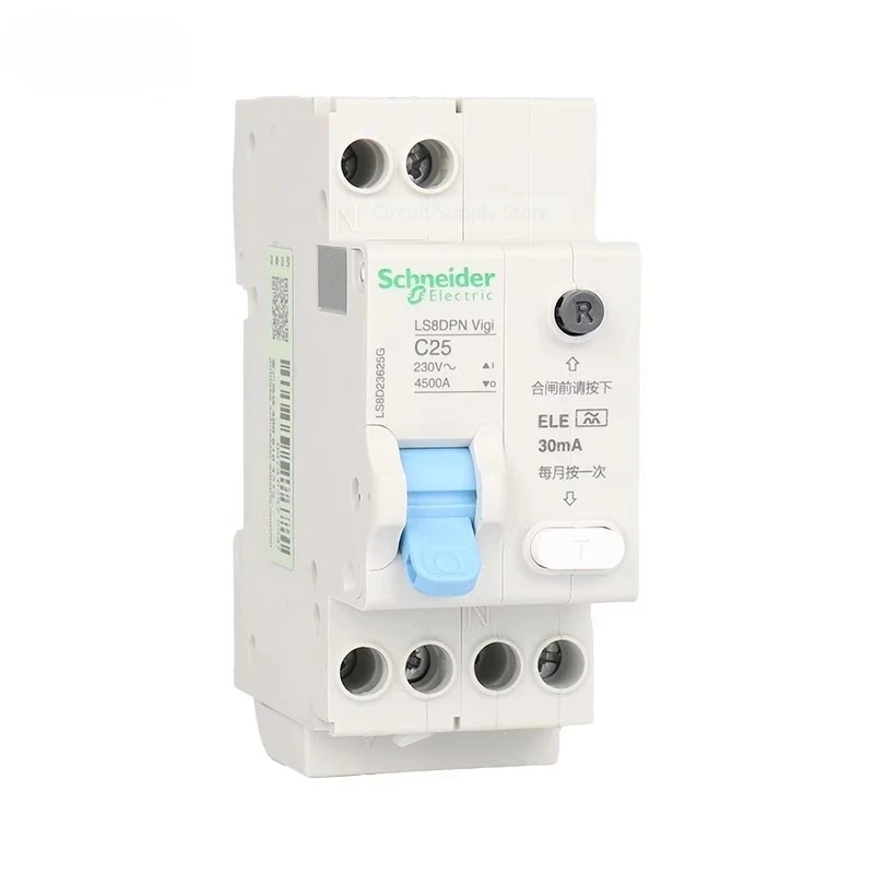 Schneider Electric Small Leakage Circuit Breaker LS8DPN Vigi 1P + N 10A 16A 20A 25A 32A 40 A, Leakage Protector