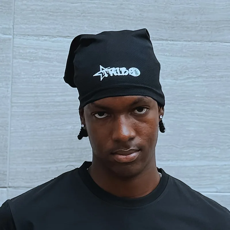 Stern-Buchstaben-Grafik Slouchy Beanie Mütze Übergroße Hip-Hop Streetwear Y2K Skully Mütze Unisex