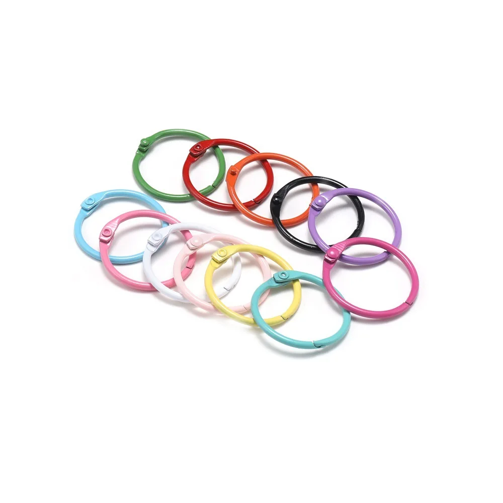 10 stücke 30mm Karte Ring Lose-blatt Ring Kalender Ring Notebook Zubehör Öffnung Eisen Anhänger Binder Clips Buch bindung Ringe