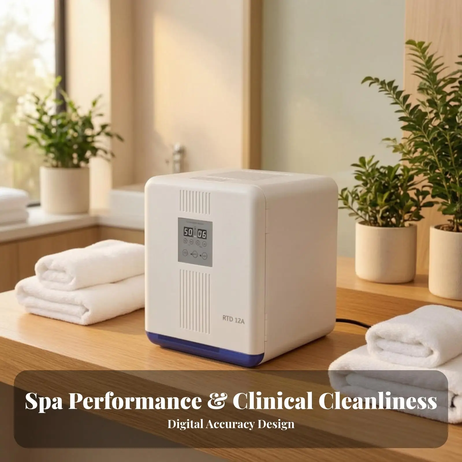 110V Compact Towel Warming Cabinet with Digital Panel for Professional Wellness Spaces