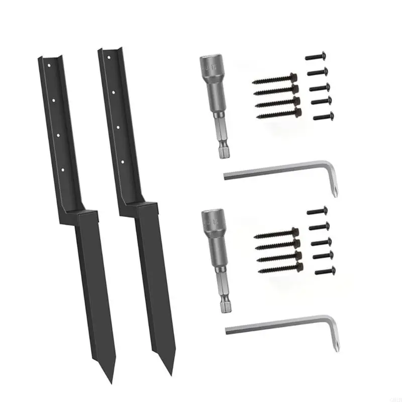 G8TB Spesso pesante Post Repair Fence Post Stakes Anchors Spikes