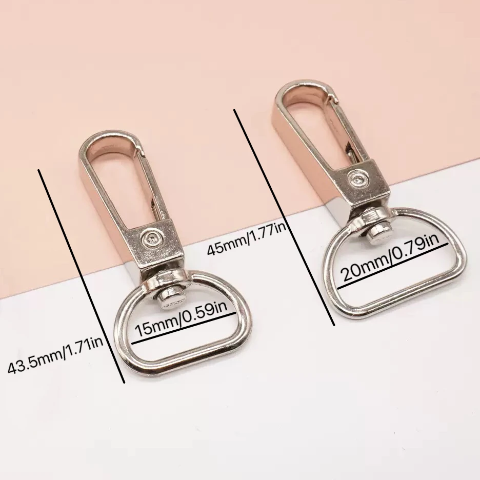 22-piece metal rotating keychain, universal hook outdoor hanging buckle, DIY outdoor backpack button