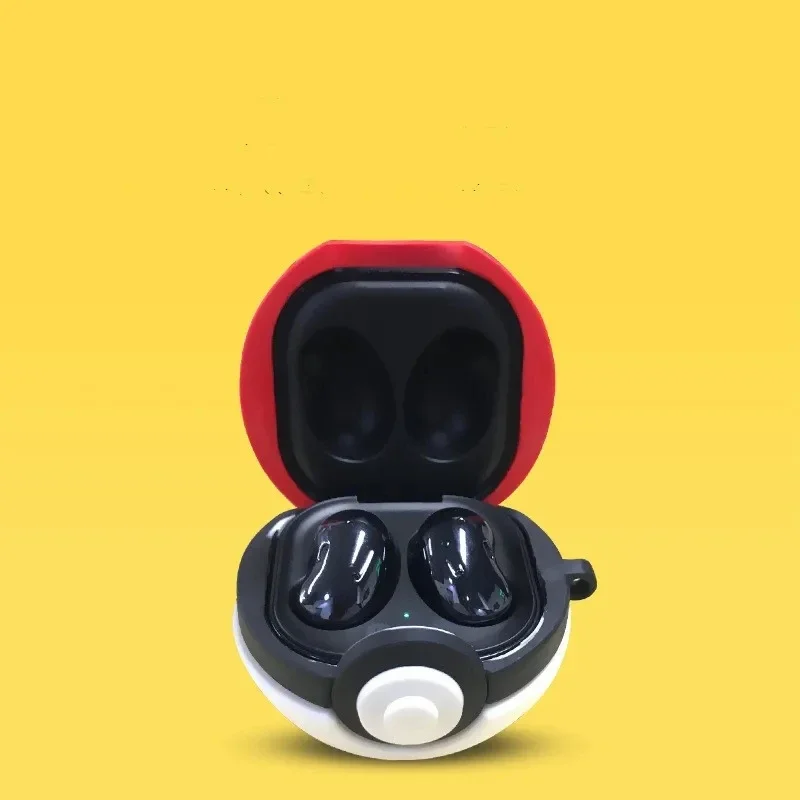 MINISO Pokemon Anime Pikachu custodia per auricolari per Samsung Buds Live/Pro/2 custodia protettiva per auricolari Wireless in Silicone con portachiavi