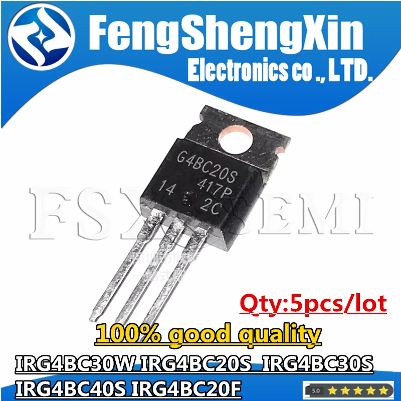 

5pcs IRG4BC30W IRG4BC20S IRG4BC30S IRG4BC40S IRG4BC20F TO220 G4BC30W G4BC20S G4BC30S G4BC40S G4BC20F