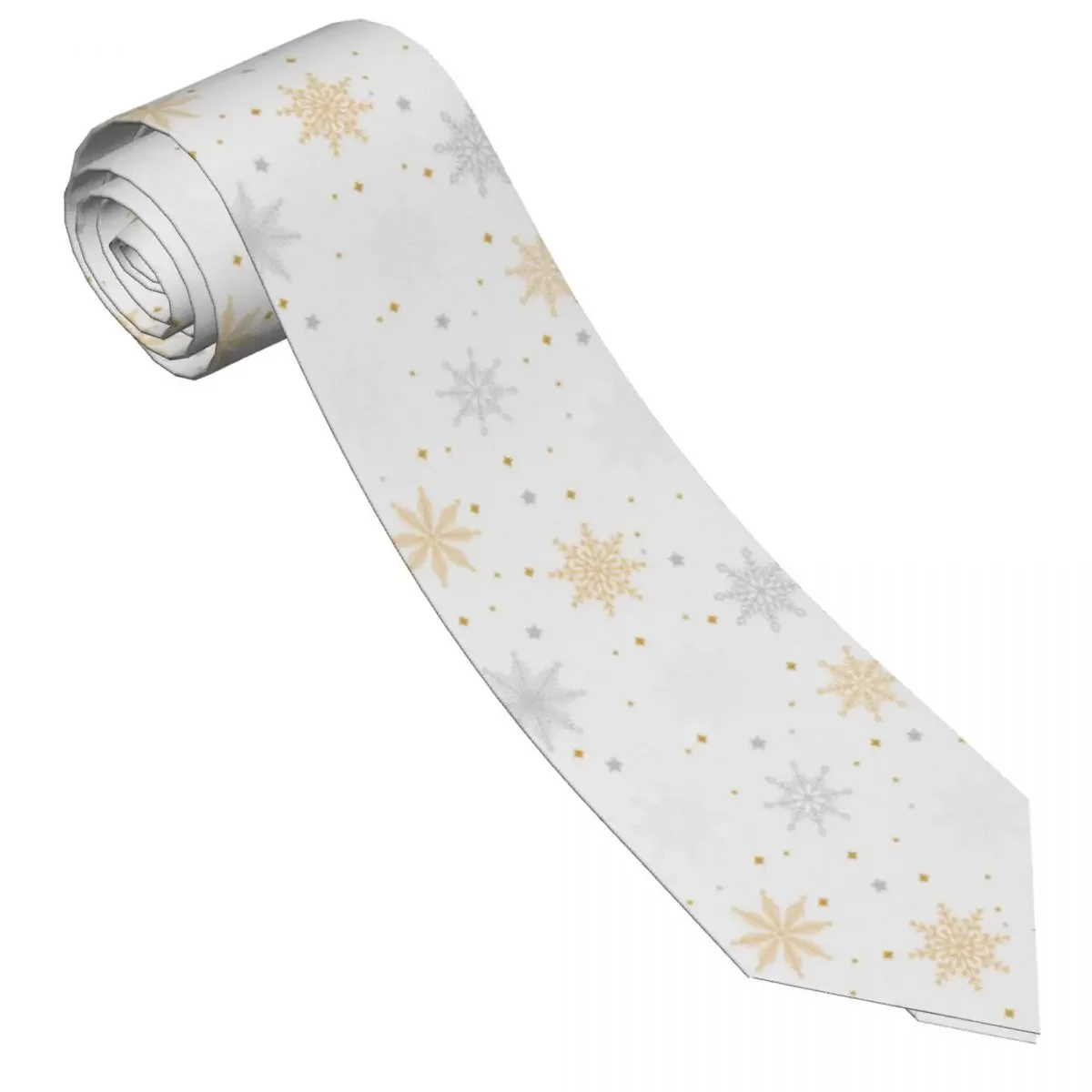 Tie For Men Formal Skinny Neckties Classic Men's Christmas Snowflakes Wedding  Gentleman Narrow