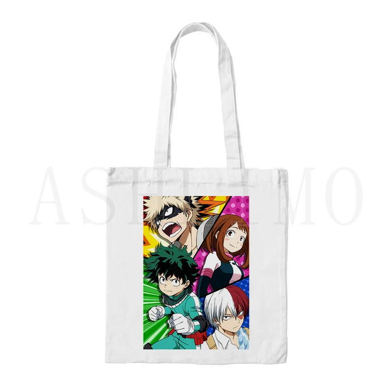 My Hero Academia – sac de Shopping en toile pour femmes, fourre-tout esthétique de grande capacité