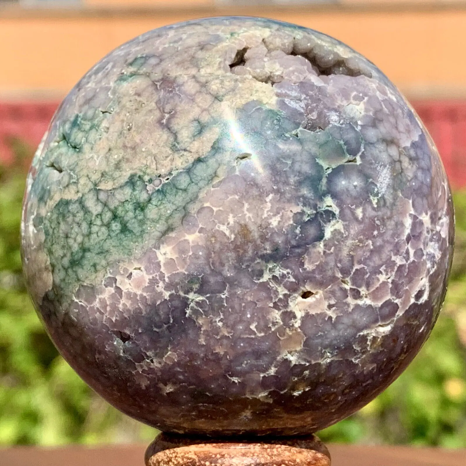 Magical Rare Natural Purple Grape Agate Ball, Quartz Crystal Ore Ball, Mineral Specimen Healing Stone, Collection Decoration Gem