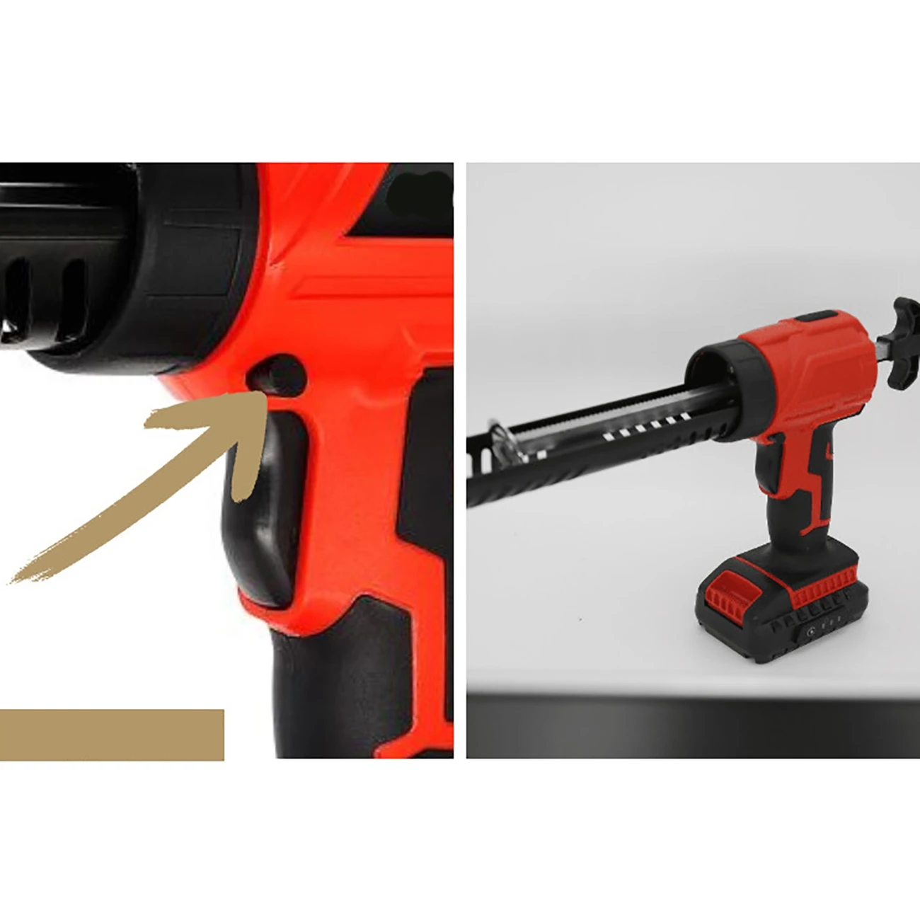 Pistola per colla elettrica 7000RPM pistola per calafataggio elettrica portatile senza fili multifunzione cuciture per cucire pistola per colla sigillante con batteria 1pc