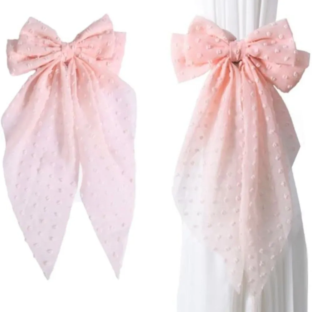 Ballet Style Elastic Band Bowknot Curtain Tieback Clasp Ribbon Window Curtain Buckles Curtain Rope Holders Room