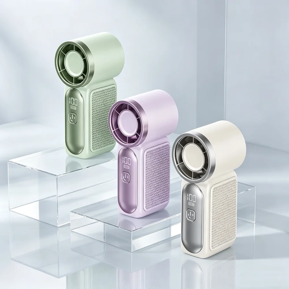 Modern handheld fans utilize advanced brushless motors for quiet and smooth operation.