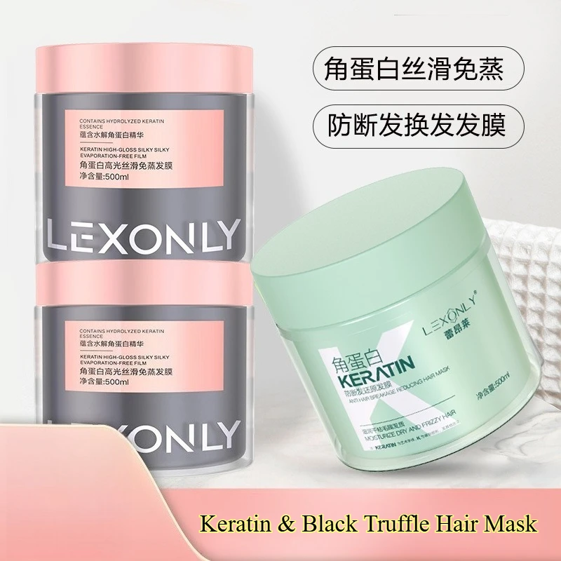 Keratin & Black Truffle Hair Mask Deep Conditioning Treatment for Dry Damaged Hair Intensive Moisturizing Smoothing Hair