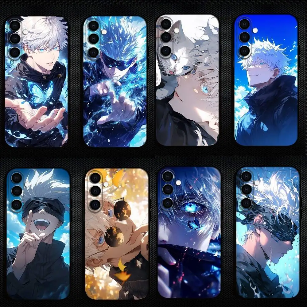 

J-Jujutsu Kaisen G-Gojo Phone Case For Samsung Galaxy A73,A72,A71,A70,A53,A52,A51,Others Soft Black Shell