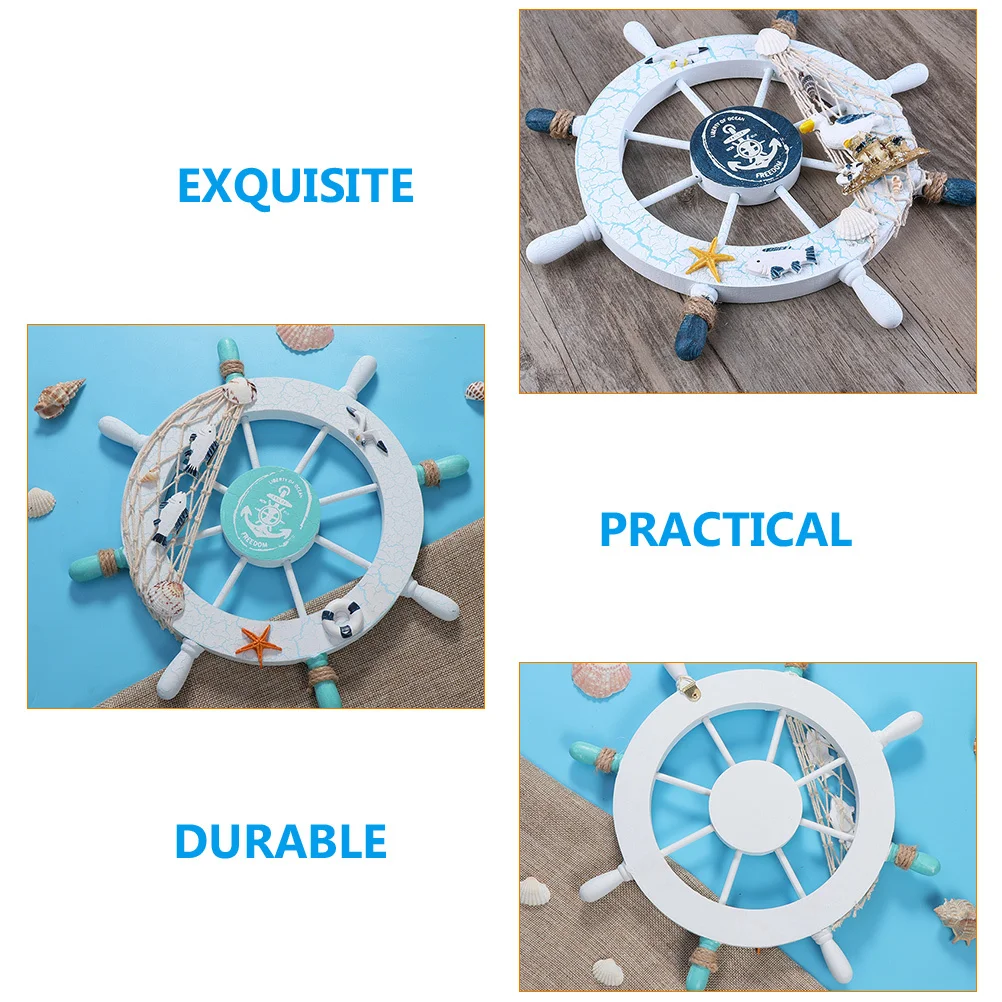 

2Pcs Hanging Rudder Wall Decor Mediterranean Style Rustic Nautical Rudder Pendant Home Wall Ornament Sea Theme Decoration