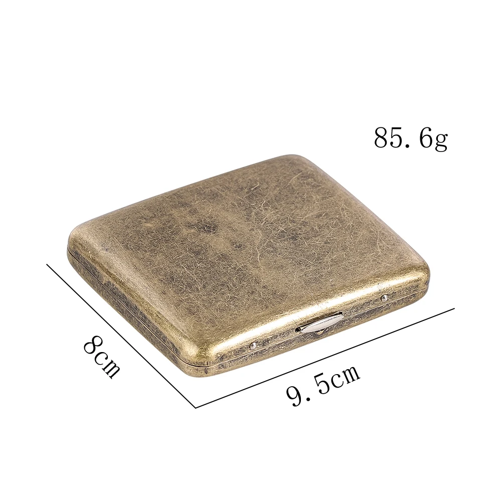 Bronze-Zigarettenetui mit Acht-Pferde-Muster, Chinesische Traditionelle Kultur, Geschenkbox für Männer, Retro Metall-Blechdose, Neu – Detail 6