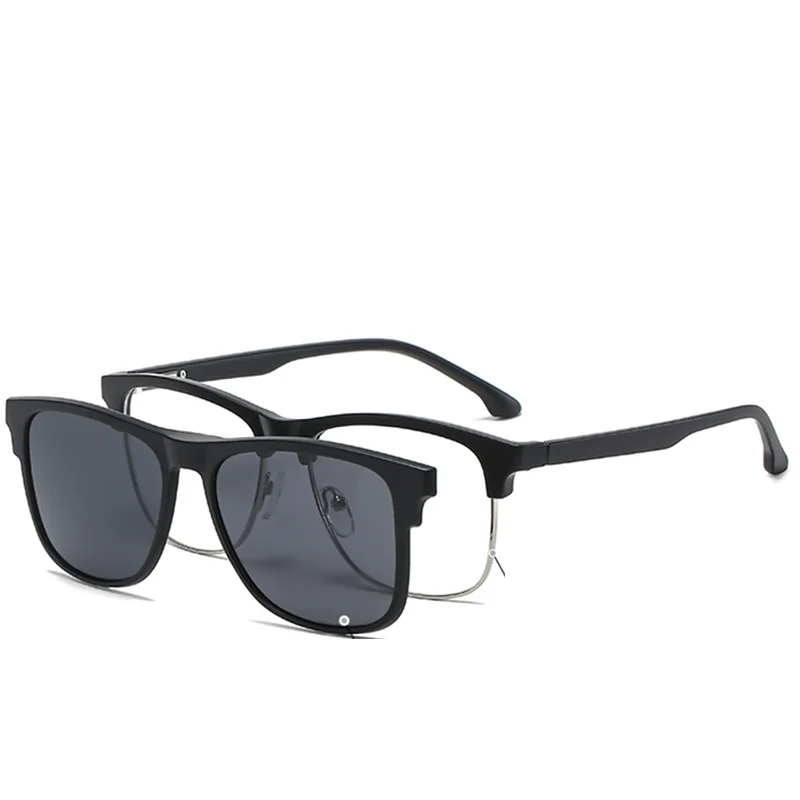 

2342 New Retro Set Sunglasses For Men Women Half Frame Magnetic Clip Sun Glasses TR90 Frame -0.5 -1.0 -2 to -6