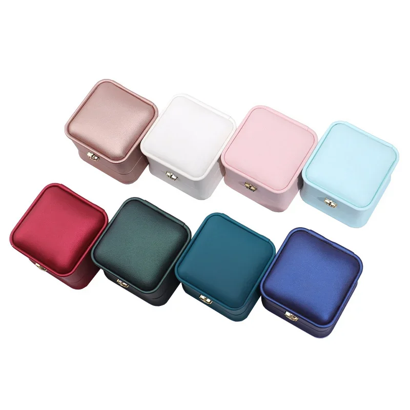 Crown Waist Collection PU Jewelry Box, Ring Box, Rounded Ear Studs, Earrings, Packaging Box, In Stock