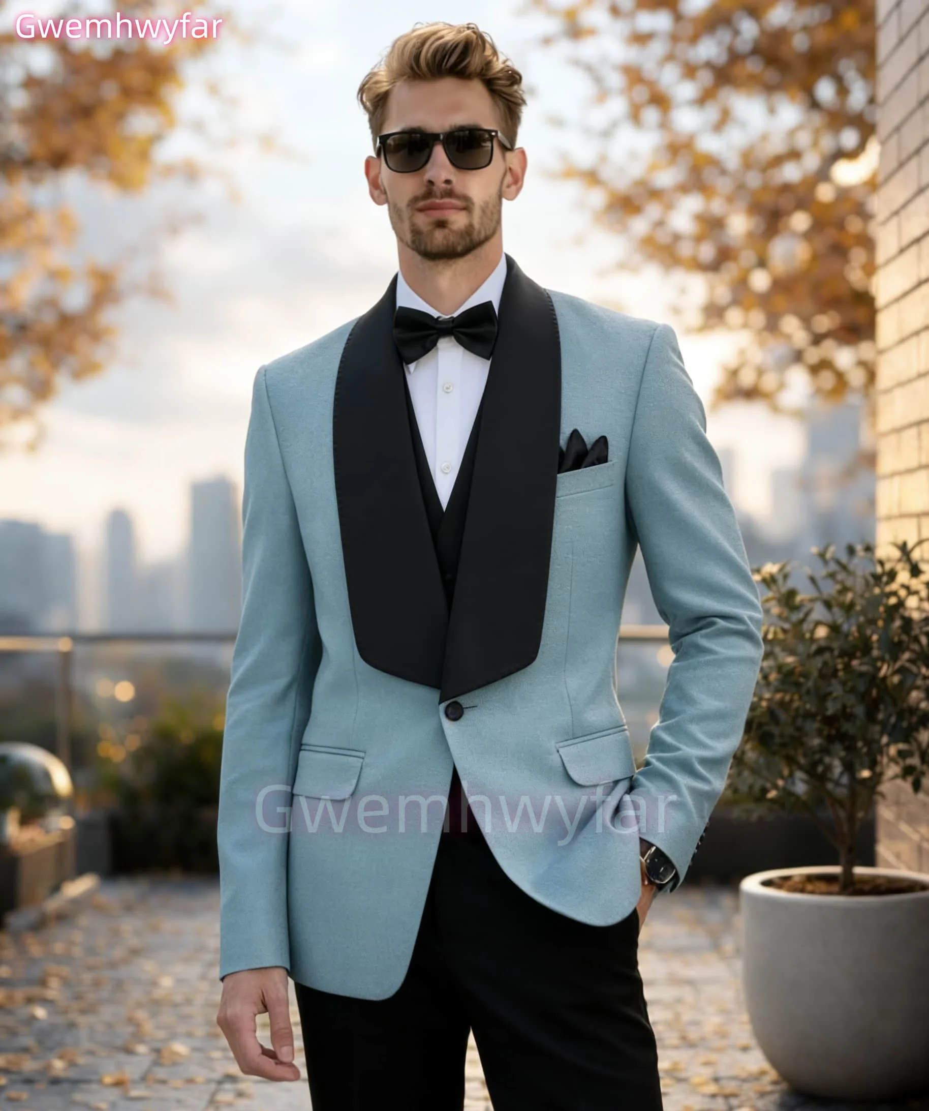 

Мужской костюм-тройка Gwenhwyfar цвета хаки, классический, с острыми лацканами, для бизнеса, официальных мероприятий, свадеб, женихов, приталенный, элегантный, в джентльменском стиле, модный