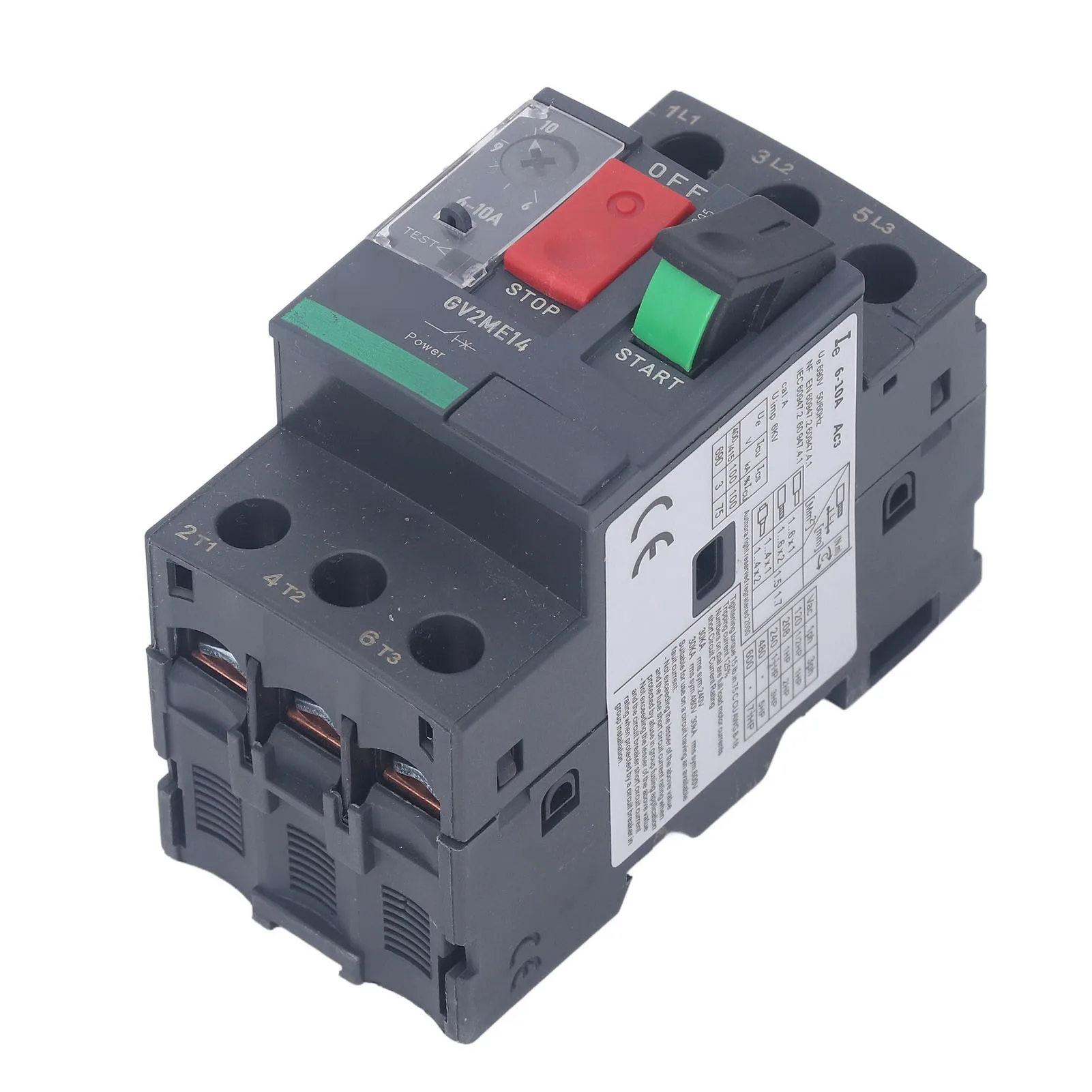 Motor Circuit Breaker Overload Protection Thermal Magnetic Manual Motor Starter Button Rail Mount AC690V