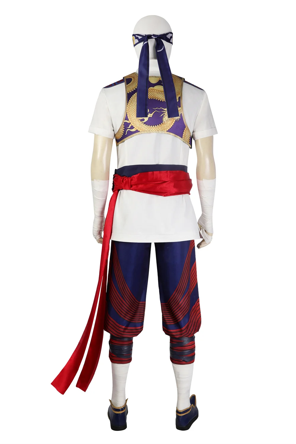 Men's Mortal Kombat Liu Kang Cosplay Costume Fighter Suit Uniform Liu Kang Battle Suit Martial Suit Halloween Carnival Cosplay