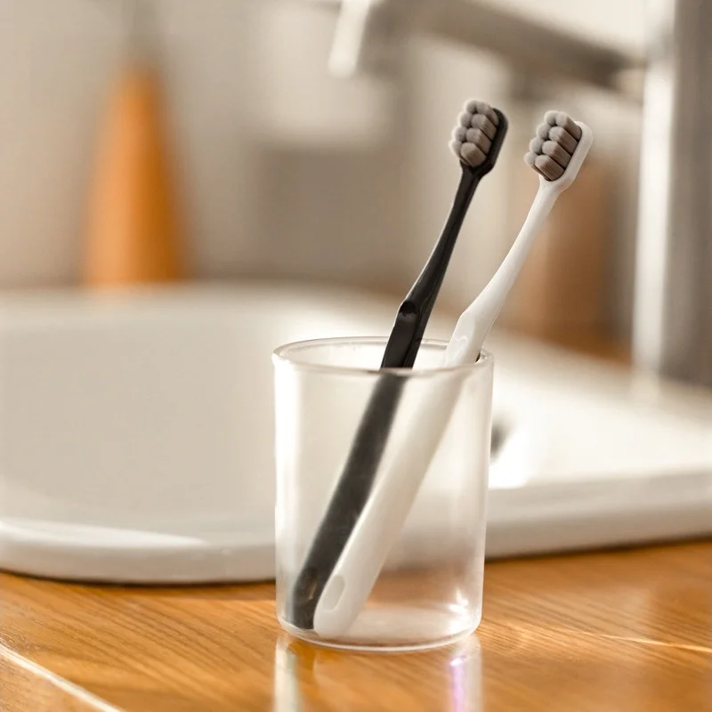 

Зубная щетка с мягкой щетиной для чистки полости рта, с эффектом бархатистой текстуры, высококачественная, для взрослых пар, для чистки зубов и языка, для ухода за зубами