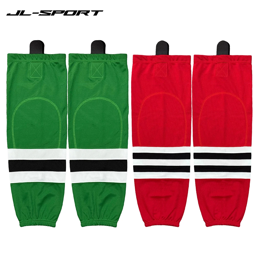 

1pair Ice Hockey Socks Men's Sports Socks Ice Hockey Leg Protectors Ice Hockey Training Set Adult Warmth Foot Protection