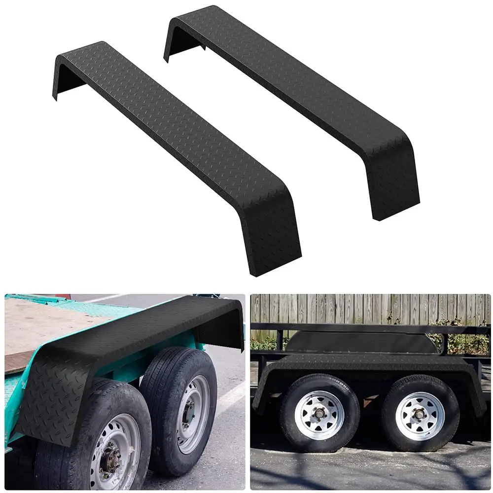 

2 Pack Heavy Duty Trailer Fenders For 13-15" Tires, 72-7/8" x 10-1/4" x 13", Rust Resistant Mud Guard For Hauler,Cargo,Utility