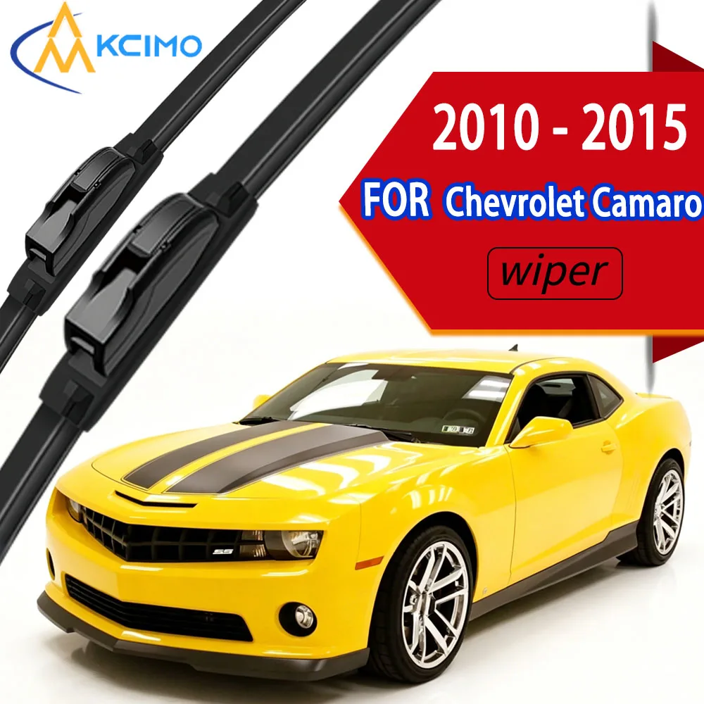 

Premium High-Density Rubber Front Windscreen Wiper Blades Perfect Fit for Chevrolet Camaro 2010 - 2015.