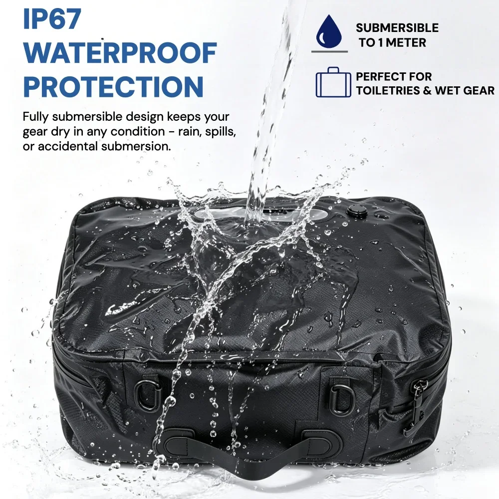 TPU Vacuum Storage Bag Waterproof, Jumbo Compression Bags for Travel Essentials, Carry On Luggage Suitcase Organizer for Clothes