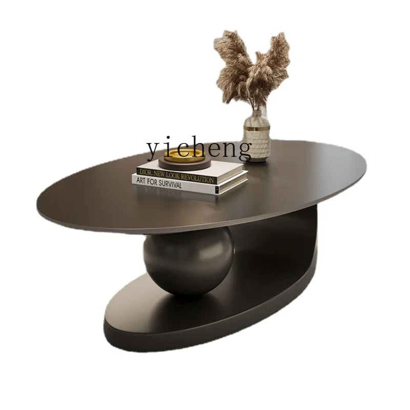 

Living Room Home Simple Small Apartment Minimalist High Sense New Stone Plate Coffee Table