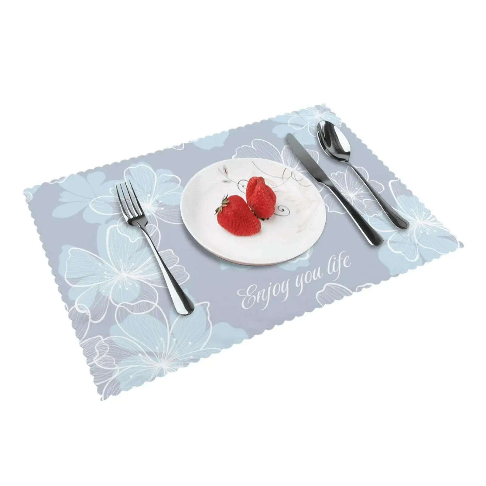 Plants Flowers Patterns Table Napkin Insulation Placemat Pad Table Mat Kitchen Accessories Decoration Home Pad Coaster