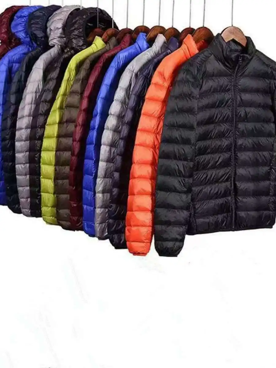 

New Faionable Lightweight Cotton Jaet for Men with Hood ort Loose Fit Winter Casual Wear Silk Cotton Fill Thin Sle