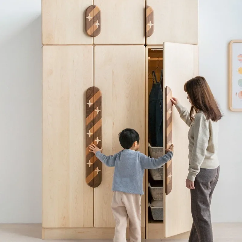 Simple handle parent-child combination, can be stacked wardrobe