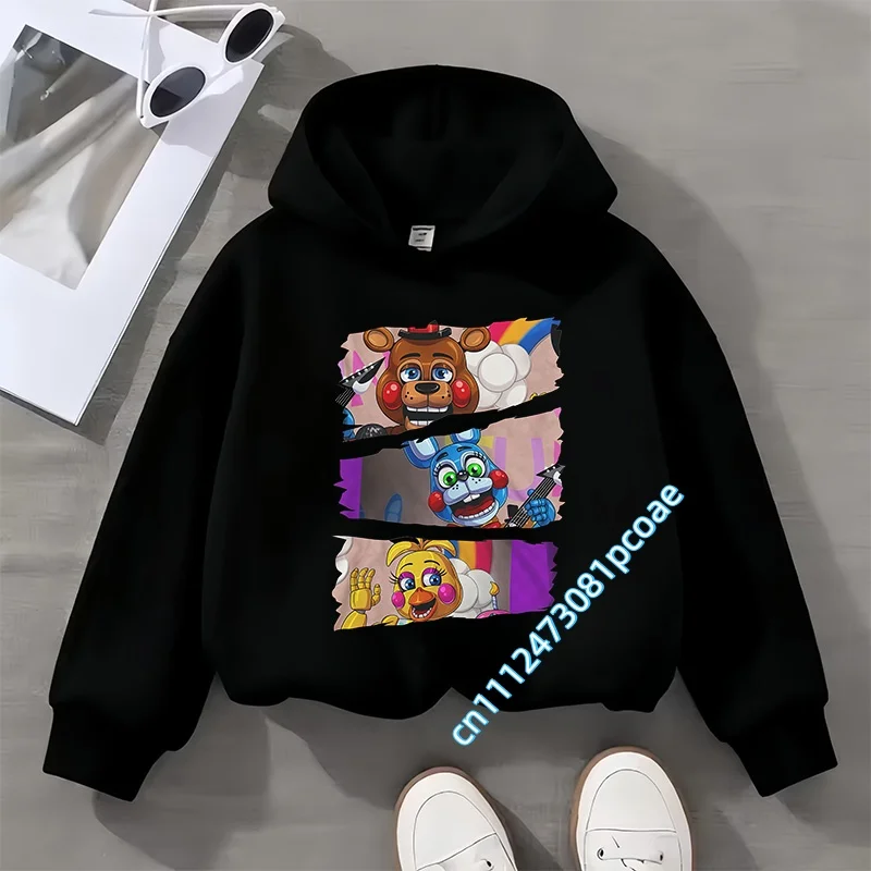 2026 New Five Nights At Freddy's Kids Hoodie - Boys' Sport Shirt - Girls' Casual Top - Cartoon Print - Autumn/Winter Long Sleeve