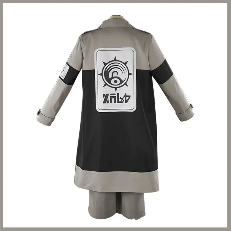 Disfraz de Cosplay de Anime Gachiakuta Enjin, abrigo largo de Gachi Akuta, accesorios de uniforme de combate, conjunto completo de traje de Carnaval de Halloween para hombre de 5 pies