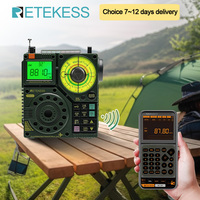 Retekess TR112 Radios Portable AM FM Radio Receiver Ham Radio Emergency Amateur Shortwave Radio SW AIR Band VHF WB Alarm Clock