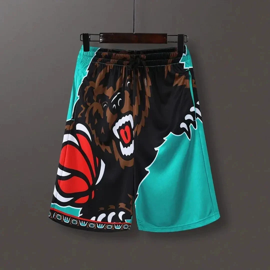 2024 fashion new men;s loose and comfortable shorts trend cartoon large size sports casual pants trend 3d printed beach pants