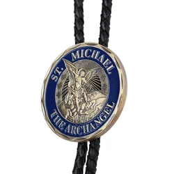 Cravate Blue Bolo de l'archange Michael Punishing the Wicked Figure